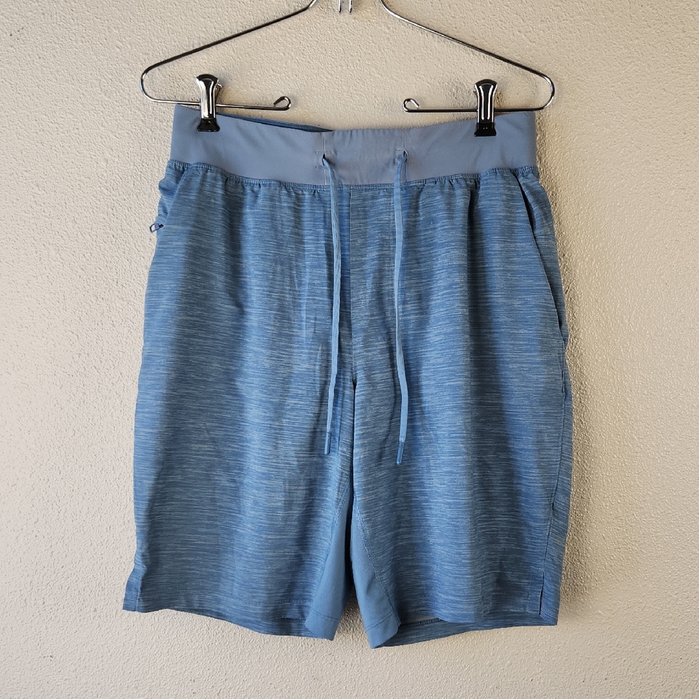 Lululemon T.H.E. Short 9" Liner Heather Allover Blue Cast Utility Blue Size S